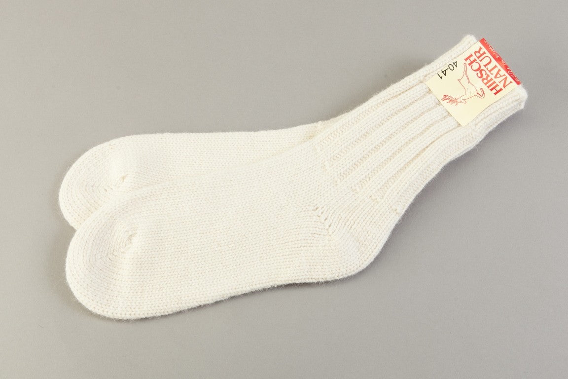Dicke Wollsocken weiß