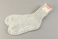 Dicke Wollsocken graumeliert mit Stoppern