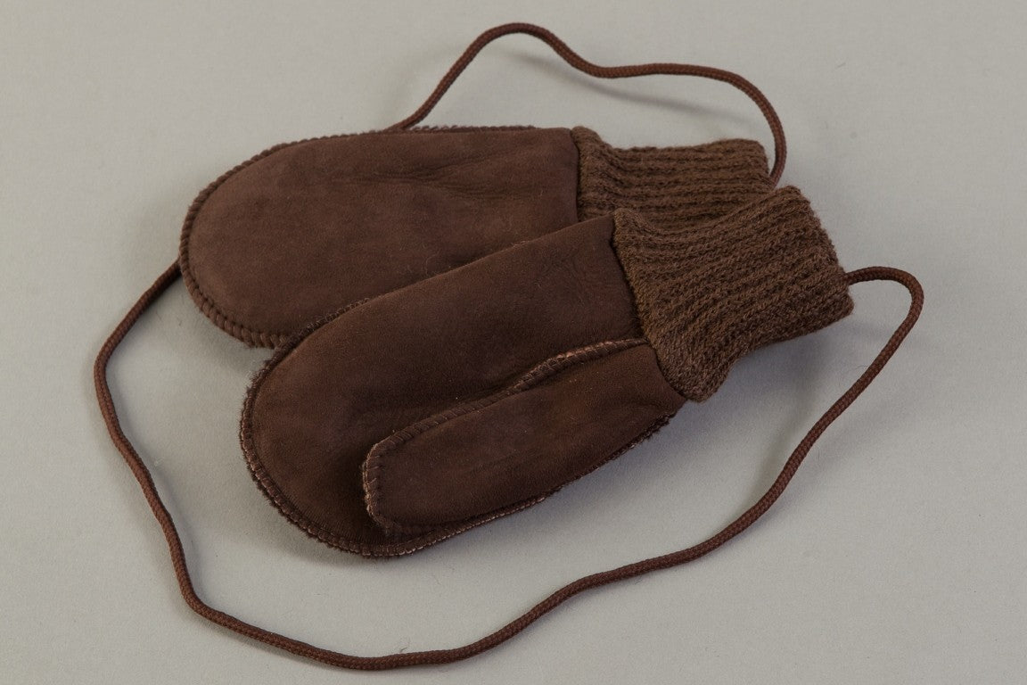 Kinder-Fausthandschuhe dunkel